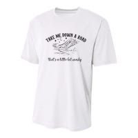Take Me Down A Road Youth Performance Sprint T-Shirt