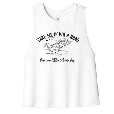 Take Me Down A Road Women's Racerback Cropped Tank