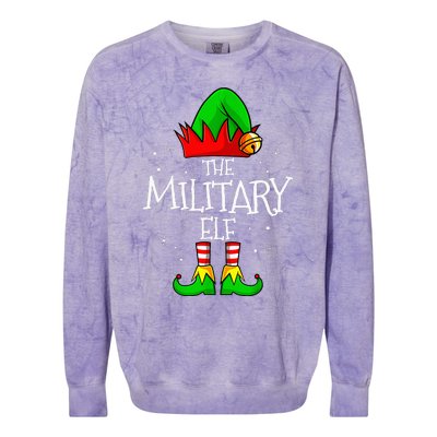 The Military Elf Group Matching Family Christmas Colorblast Crewneck Sweatshirt