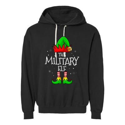 The Military Elf Group Matching Family Christmas Garment-Dyed Fleece Hoodie