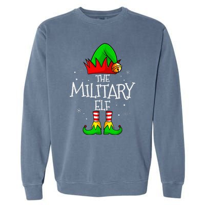 The Military Elf Group Matching Family Christmas Garment-Dyed Sweatshirt