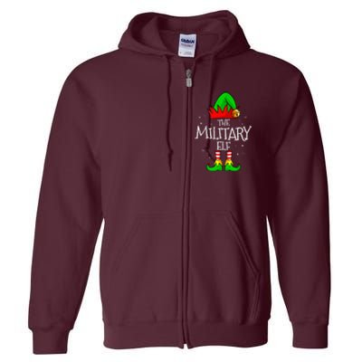 The Military Elf Group Matching Family Christmas Full Zip Hoodie