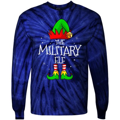 The Military Elf Group Matching Family Christmas Tie-Dye Long Sleeve Shirt