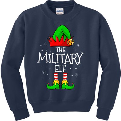 The Military Elf Group Matching Family Christmas Kids Sweatshirt