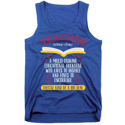 Teacher Multitasking Educational Rockstar Teaching Saying Meaningful Gift Tank Top