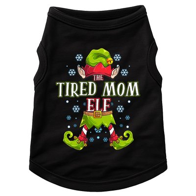 Tired Mom Elf Matching Family Group Christmas Party Doggie Tank