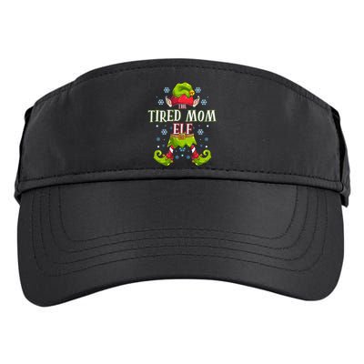 Tired Mom Elf Matching Family Group Christmas Party Adult Drive Performance Visor