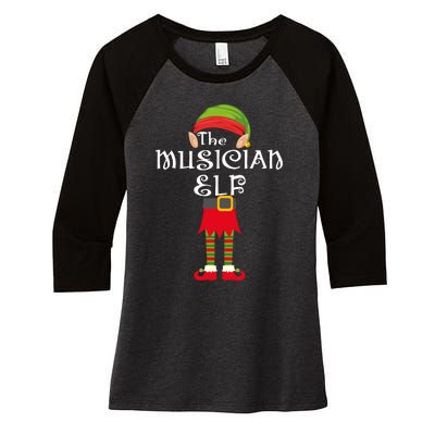 The Musician Elf Women's Tri-Blend 3/4-Sleeve Raglan Shirt