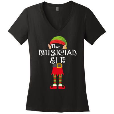 The Musician Elf Women's V-Neck T-Shirt