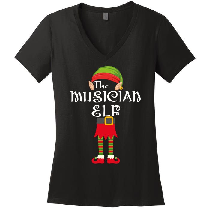 The Musician Elf Women's V-Neck T-Shirt