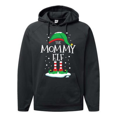 The Mommy Elf Christmas Family Matching Xmas Mom Group Funny Performance Fleece Hoodie