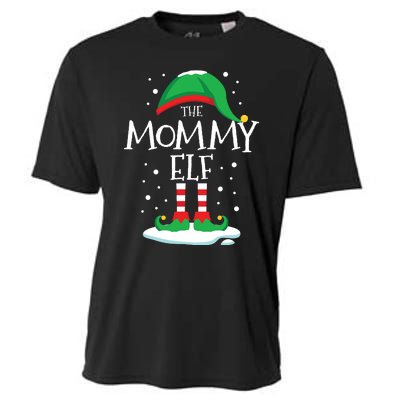 The Mommy Elf Christmas Family Matching Xmas Mom Group Funny Cooling Performance Crew T-Shirt