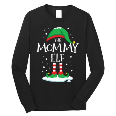 The Mommy Elf Christmas Family Matching Xmas Mom Group Funny Long Sleeve Shirt