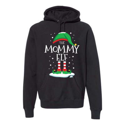 The Mommy Elf Christmas Family Matching Xmas Mom Group Funny Premium Hoodie