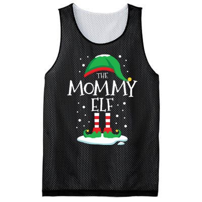 The Mommy Elf Christmas Family Matching Xmas Mom Group Funny Mesh Reversible Basketball Jersey Tank