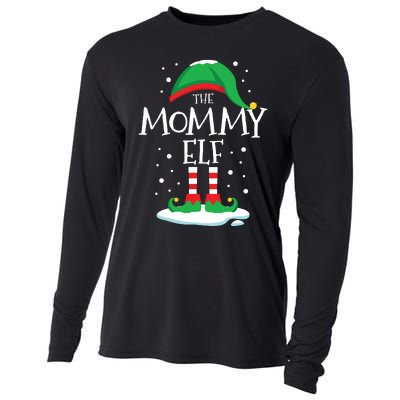 The Mommy Elf Christmas Family Matching Xmas Mom Group Funny Cooling Performance Long Sleeve Crew