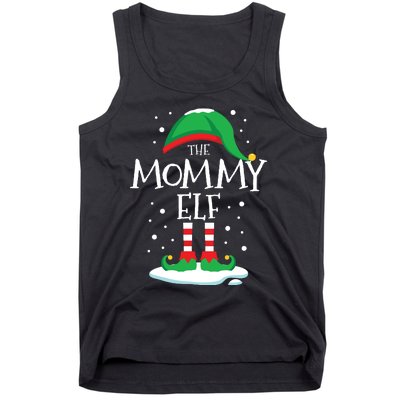 The Mommy Elf Christmas Family Matching Xmas Mom Group Funny Tank Top