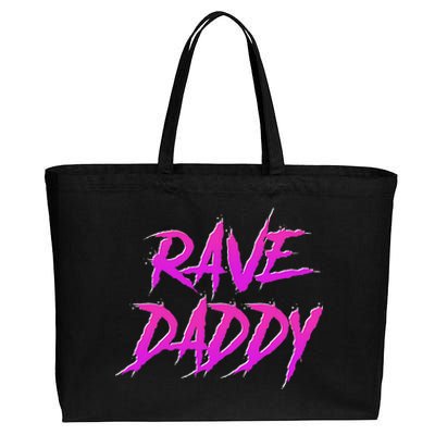 Techno Music Edm Party Raver Festival Rave Daddy Cotton Canvas Jumbo Tote