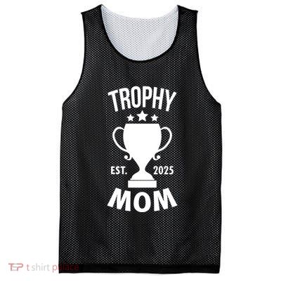 Trophy Mom Est 2025 Mesh Reversible Basketball Jersey Tank