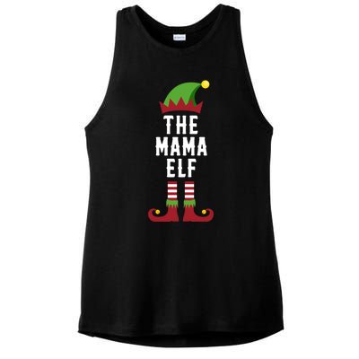 The Mama Elf Christmas Funny Gift For Mom Mum Or Mother Cute Gift Ladies PosiCharge Tri-Blend Wicking Tank