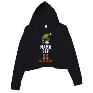 The Mama Elf Christmas Funny Gift For Mom Mum Or Mother Cute Gift Crop Fleece Hoodie