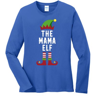 The Mama Elf Christmas Funny Gift For Mom Mum Or Mother Cute Gift Ladies Long Sleeve Shirt