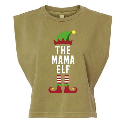 The Mama Elf Christmas Funny Gift For Mom Mum Or Mother Cute Gift Garment-Dyed Women's Muscle Tee