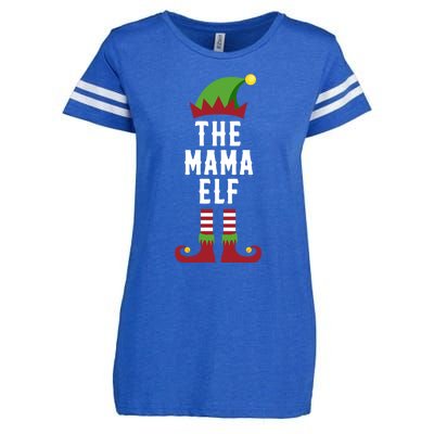 The Mama Elf Christmas Funny Gift For Mom Mum Or Mother Cute Gift Enza Ladies Jersey Football T-Shirt