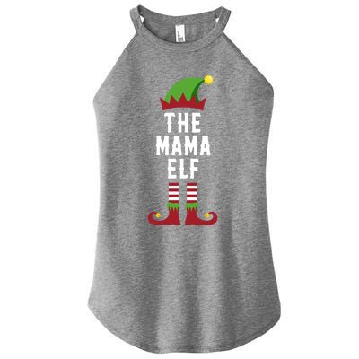 The Mama Elf Christmas Funny Gift For Mom Mum Or Mother Cute Gift Women's Perfect Tri Rocker Tank