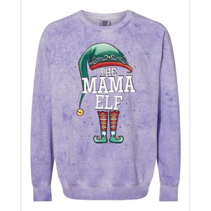 The Mama Elf Christmas Outfit For Mum Elf And Mother Great Gift Colorblast Crewneck Sweatshirt