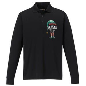 The Mama Elf Christmas Outfit For Mum Elf And Mother Great Gift Performance Long Sleeve Polo