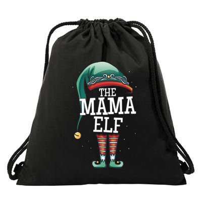 The Mama Elf Christmas Outfit For Mum Elf And Mother Great Gift Drawstring Bag