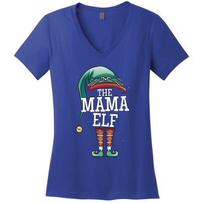 The Mama Elf Christmas Outfit For Mum Elf And Mother Great Gift Women's V-Neck T-Shirt