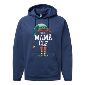 The Mama Elf Christmas Outfit For Mum Elf And Mother Great Gift Performance Fleece Hoodie