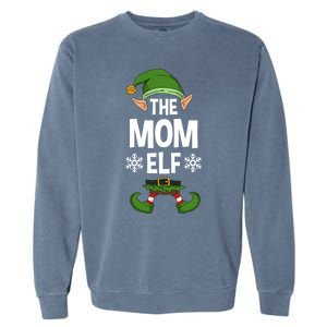 The Mom Elf Party Family Group Matching Mother Xmas Mum Funny Gift Garment-Dyed Sweatshirt