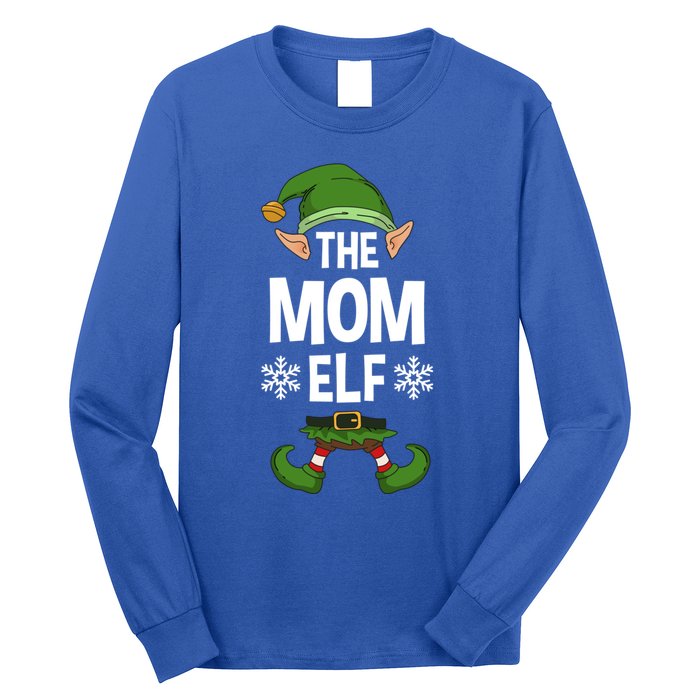 The Mom Elf Party Family Group Matching Mother Xmas Mum Funny Gift Long Sleeve Shirt