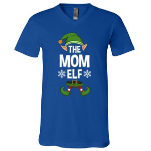 The Mom Elf Party Family Group Matching Mother Xmas Mum Funny Gift V-Neck T-Shirt