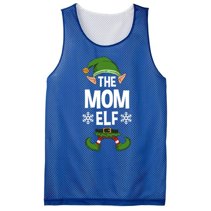 The Mom Elf Party Family Group Matching Mother Xmas Mum Funny Gift Mesh Reversible Basketball Jersey Tank