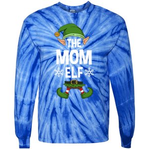 The Mom Elf Party Family Group Matching Mother Xmas Mum Funny Gift Tie-Dye Long Sleeve Shirt