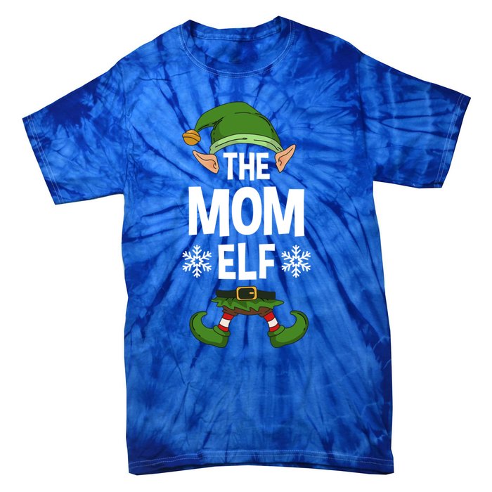 The Mom Elf Party Family Group Matching Mother Xmas Mum Funny Gift Tie-Dye T-Shirt