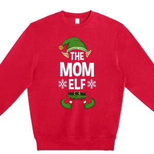 The Mom Elf Party Family Group Matching Mother Xmas Mum Funny Gift Premium Crewneck Sweatshirt