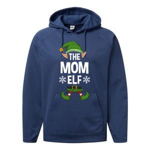 The Mom Elf Party Family Group Matching Mother Xmas Mum Funny Gift Performance Fleece Hoodie