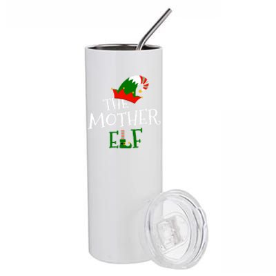 The Mother Elf Family Matching Group Gift Christmas Costume Gift Stainless Steel Tumbler