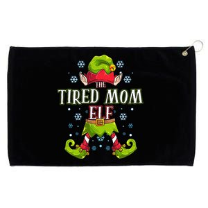 Tired Mom Elf Matching Family Group Christmas Party Grommeted Golf Towel