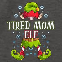 Tired Mom Elf Matching Family Group Christmas Party Vector Backpack