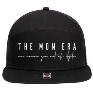 The Mom Era 7 Panel Mesh Trucker Snapback Hat