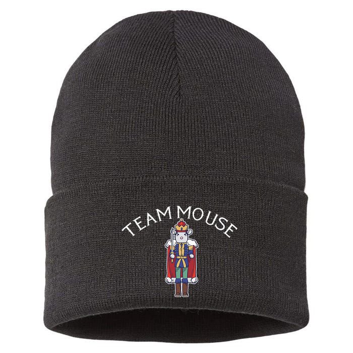 Team Mouse! Fun Nutcracker Christmas Ballet Meme Sustainable Knit Beanie