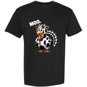 Turkey Moo Funny Thanksgiving Garment-Dyed Heavyweight T-Shirt