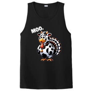 Turkey Moo Funny Thanksgiving PosiCharge Competitor Tank