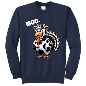 Turkey Moo Funny Thanksgiving Sweatshirt